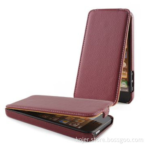 New PU Leather Mobile Phone Flip Cases for iPhone 5, OEM Orders Welcomed